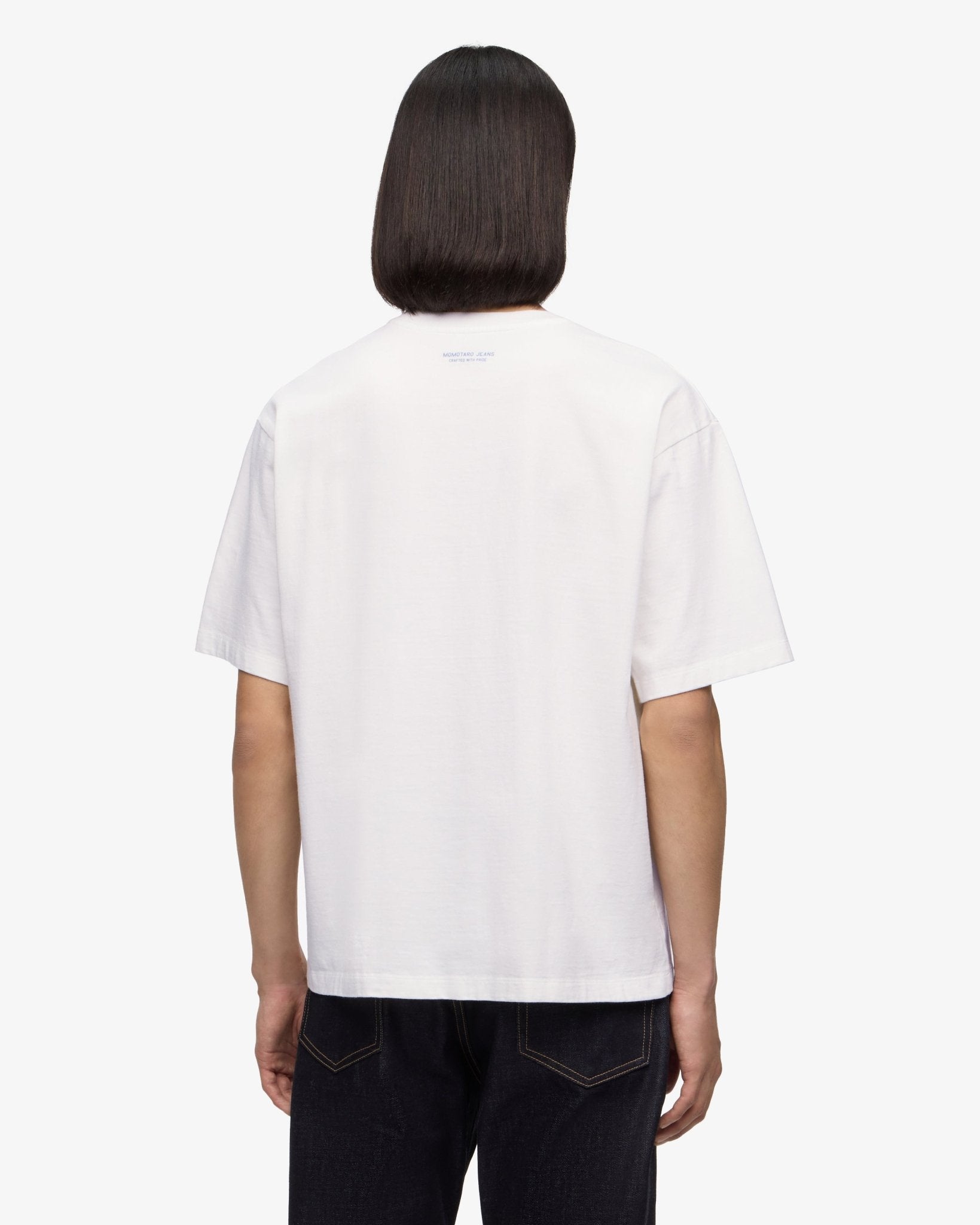 ZIMBABWE COTTON S/S TEE - EMBROIDERY - MOMOTARO JEANS