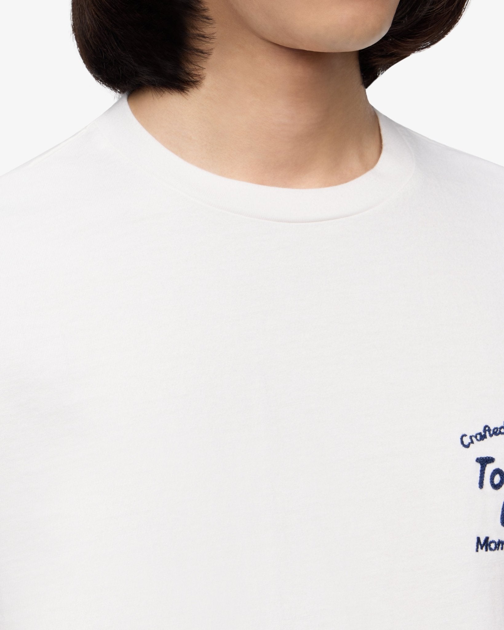 ZIMBABWE COTTON S/S TEE - EMBROIDERY - MOMOTARO JEANS