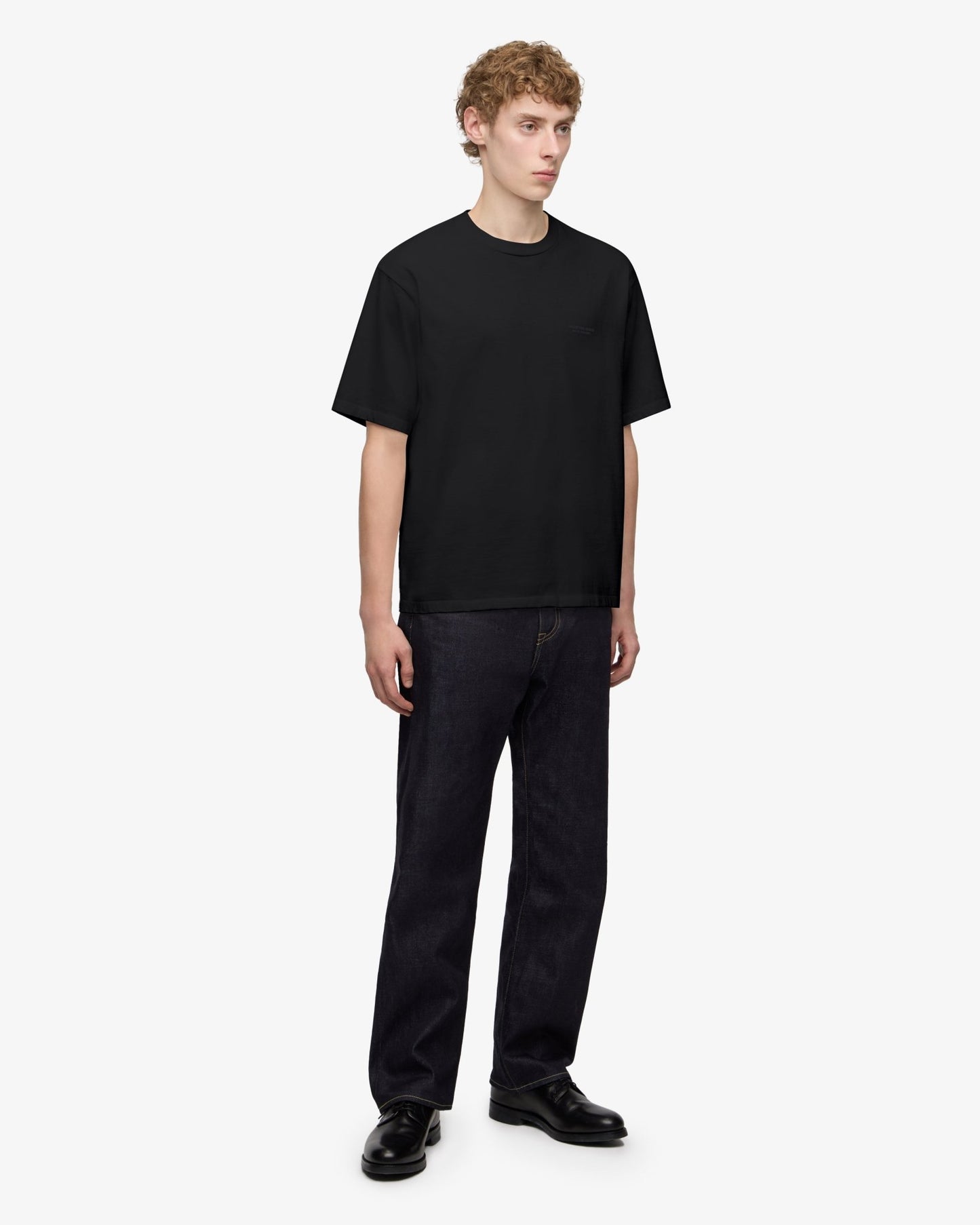 ZIMBABWE COTTON S/S TEE - TOKUNO BLUE - MOMOTARO JEANS